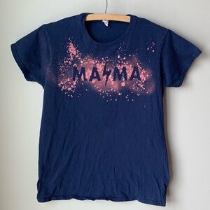 MAMA bleach dyed navy tee